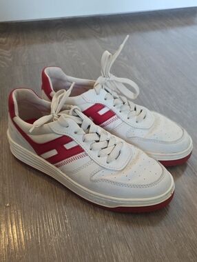 Hogan Red Bottom Sneakers, Leather